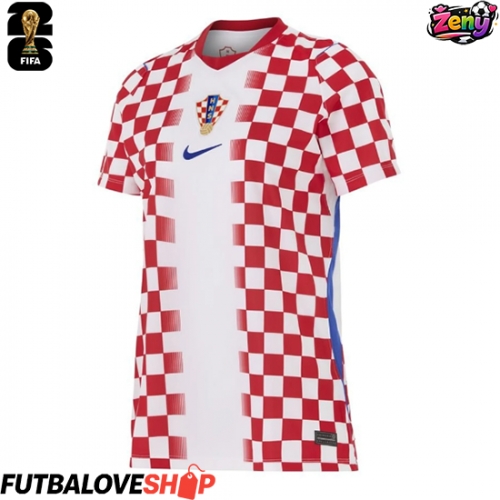 Dres Chorvátsko Domáci pre Ženy MS 2026 Krátky Rukáv